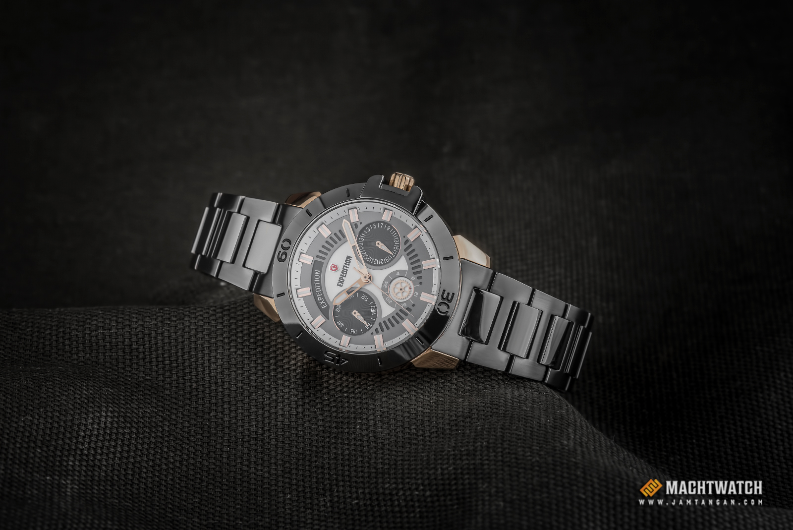 Expedition E 6758 BF BGRDG Ladies Grey Dial Grey Stainless Steel Strap Machtwatch
